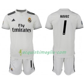 Divisa di Calcio Real Madrid NAVAS 1 Bambino Prima 2018/2019